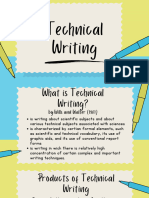 Yellow Blue English Expository Writing Presentation