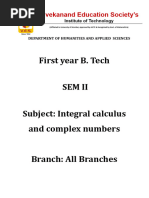 BS 105 - Integral Calculus and Compex Number - NEP Based - Autonomy - Proposed - Syllabus