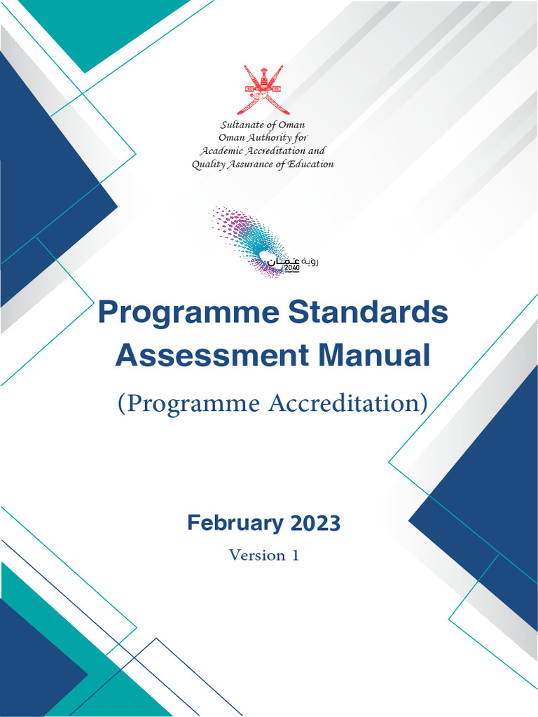 Oman Programme Standards Manual 2023 | PDF | Quality Assurance