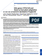 Pest Management Science - 2023 - He - Cytochrome P450s Genes CYP321A9 and CYP9A58 Contribute To Host Plant Adaptation in