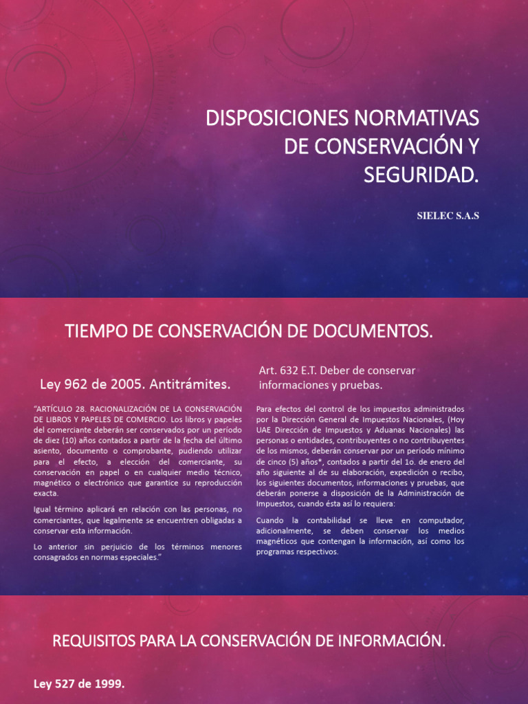 Evidencia 4 Disposiciones Normativas de Conservacion y Seguridad SYSH ...