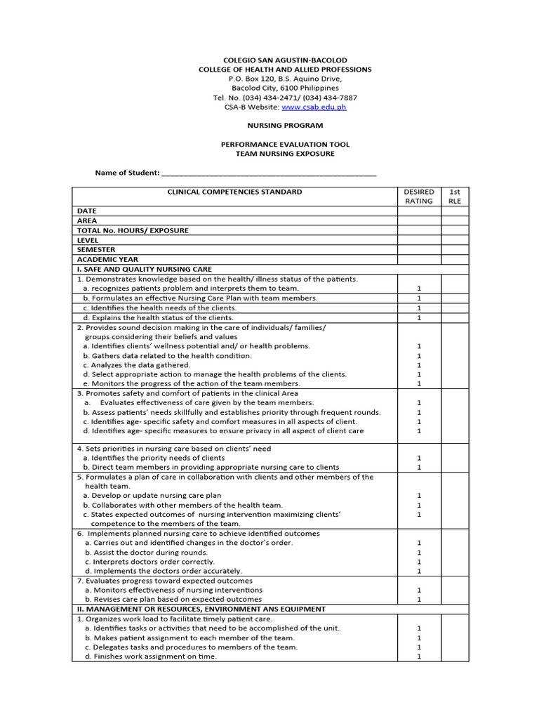 Nursing Program Evaluation Tool | PDF | Nursing | Informed Consent