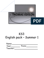(427655) KS3 English Study Booklet Summer 1