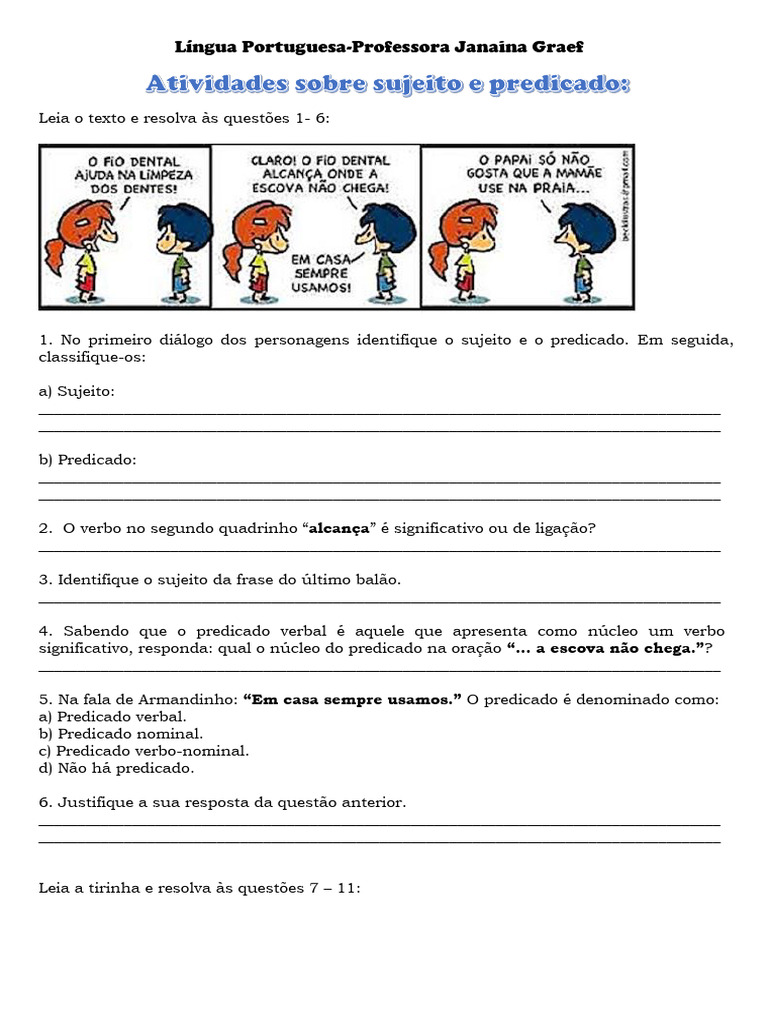 Identificação e Classificação de Predicados | PDF | Predicado ...