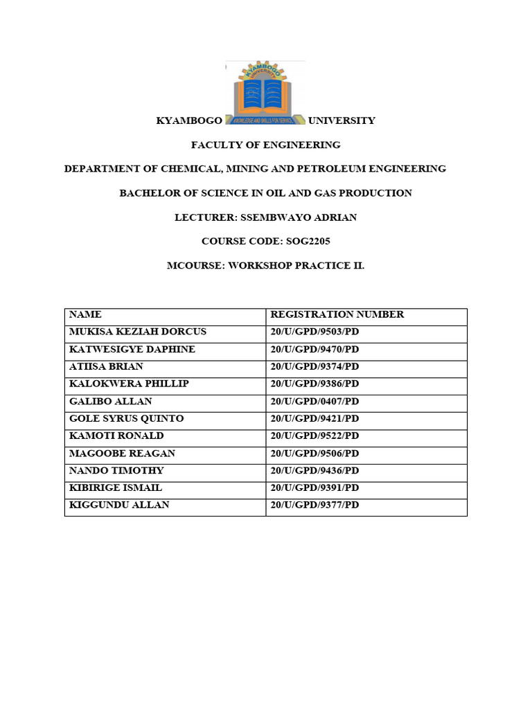 Group 1 Workshop Pdf Drilling Drill