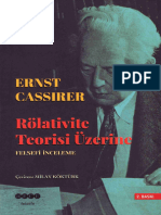 Ernst Cassirer Rölativite Teorisi Üzerine (Felsefi İnceleme) Hece Yayınları