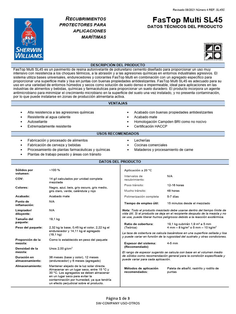 FasTop Multi SL45: Pavimento Resistente | PDF | Hormigón | Suelo
