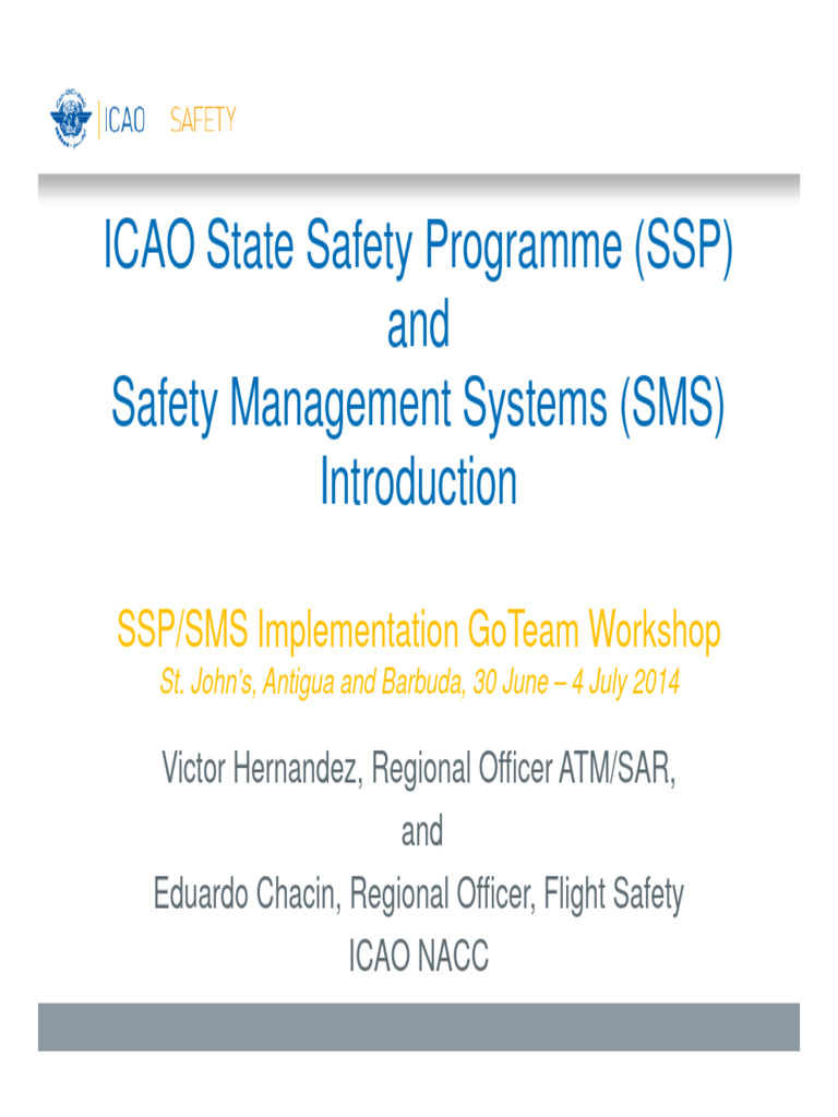 SSP/SMS Implementation Workshop Overview | PDF | Risk | Hazards