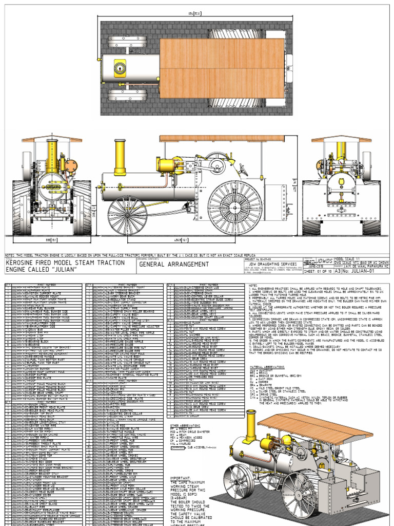 Julian - A Case Inspired Traction Engine | PDF | Screw | Valve