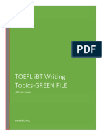 TOEFL IBT Writing Topics-Green File-Updated August6,2023