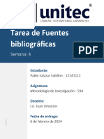 Tarea Fuentes Bibliograficas - Metodología de Investigacion