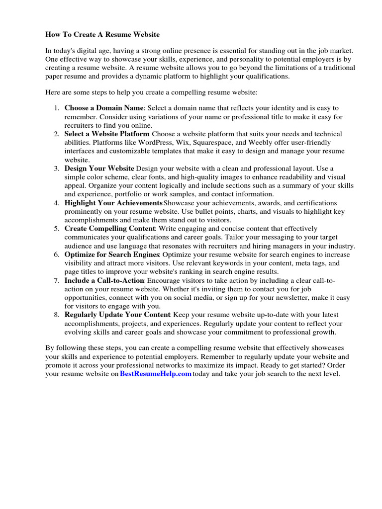How to create a resume website download free pdf r sum page layout