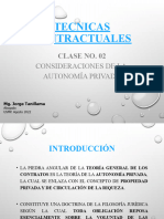 TECNICAS CONTRACTUALES - Tema 2 - Autonomia Privada y Libertad Contractual
