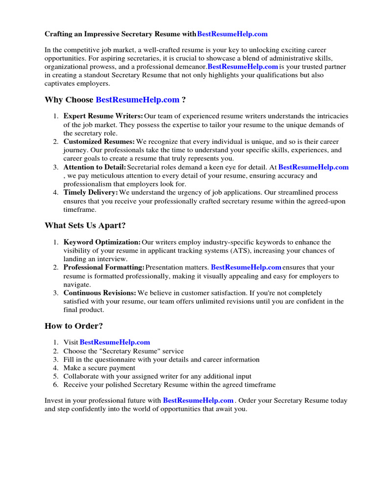 Secretary Resume Skills PDF - 1717358479