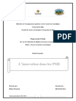 L'innovation Dans Les PME: Projet de Fin D'étude