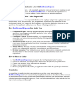 Job Application Letter Sample For Fresh Graduate PDF