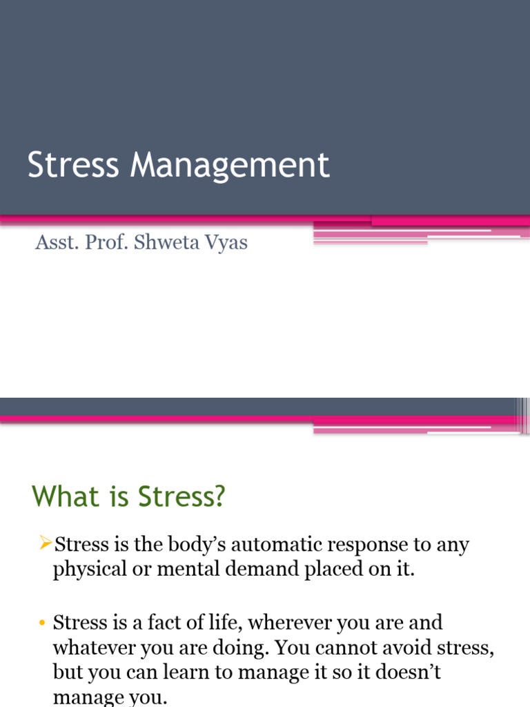 Understanding Stress and Its Management | PDF | Self-Improvement