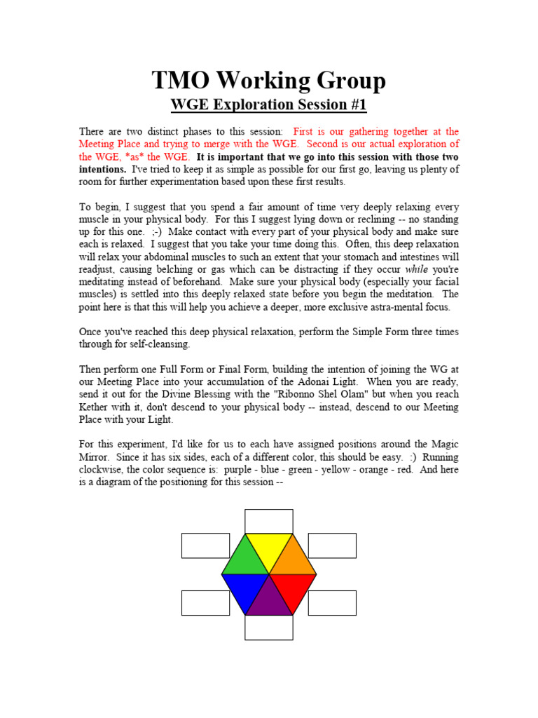 4 - TMO-WG Group Entity Exploration Ritual | PDF | Religion & Spirituality