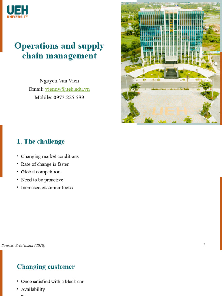 WHAT IS OPERATIONS AND SUPPLY CHAIN MANAGEMENT intelligence overview