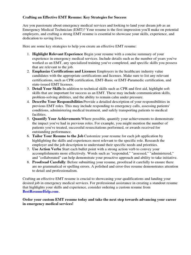 Emt Resume PDF Emergency Medical - 1714383715