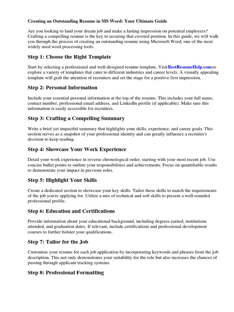 Upload And Create Resume