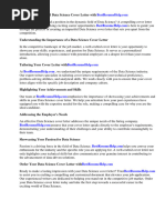 Cover Letter Data Science Internship