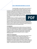 Aspectos Legales y Tributarios Que Rigen A La Caja de Ahorros