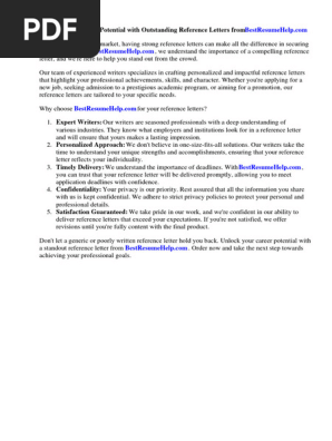 Reference Letter Green Card
