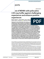 Co Use of MDMA With Psilocybin/ LSD May Buffer Against Challenging Experiences and Enhance Positive Experiences