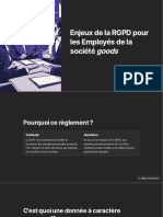 Enjeux de La RGPD Pour Les Employes de La Societe Goods