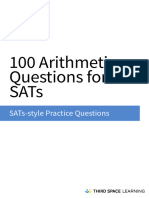 100 Arithmetic Questions