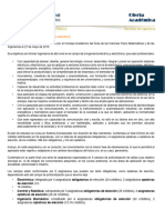 Plan de Estudios (Sistema Escolarizado) : Asignaturas Optativas de Elección (12-16 Créditos)