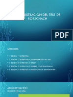 Administración Del Test de Rorschach