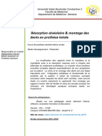 Résorption Alvéolaire Et Montage Des Dents en Prothèse Totale. A.hamizi