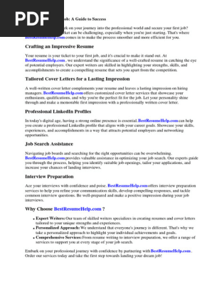 First Job Resume Help