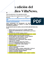 4ta Edición Del Periódico VillaNews