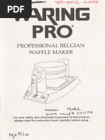 Waring Pro WMK300A Owner's Manual