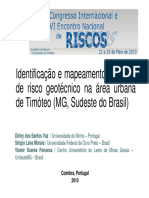 Identificação e Mapeamento de Áreas de Risco Geotécnico Na Área Urbana de Timóteo (MG, Sudeste Do Brasil)