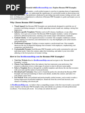 Resume PDF Examples
