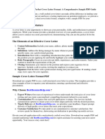 Cover Letter Format Sample PDF
