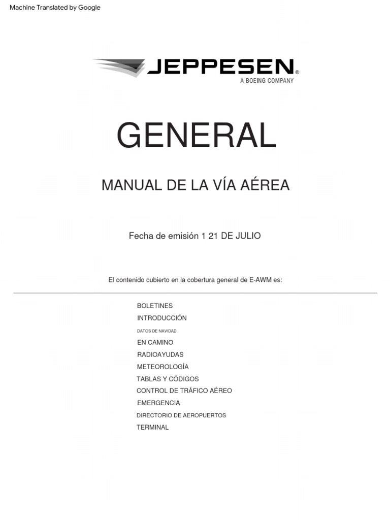 Manual de Vía Aérea Jeppesen 2024 | PDF | Control de tráfico aéreo ...