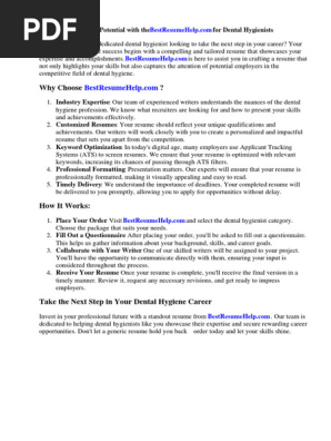Dental Hygienist Resume Sample