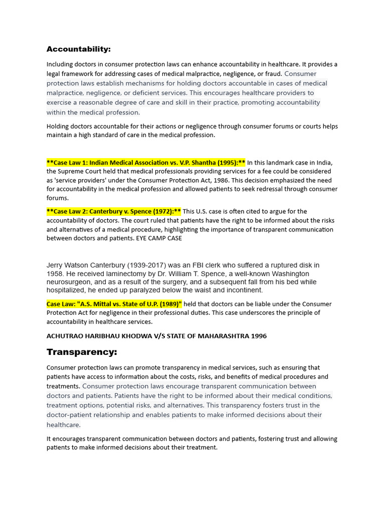 Enhancing Doctor Accountability in Healthcare | PDF | Informed Consent ...