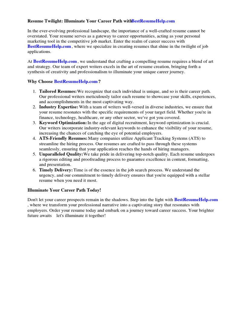Resume Twilight Download Free - 1719191767