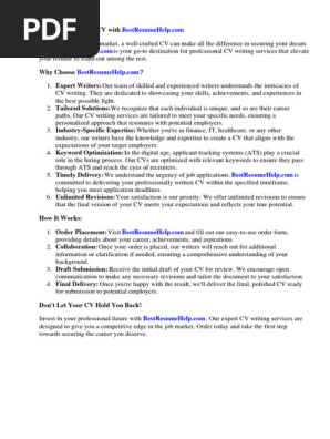 Cv Writing Format Pakistan