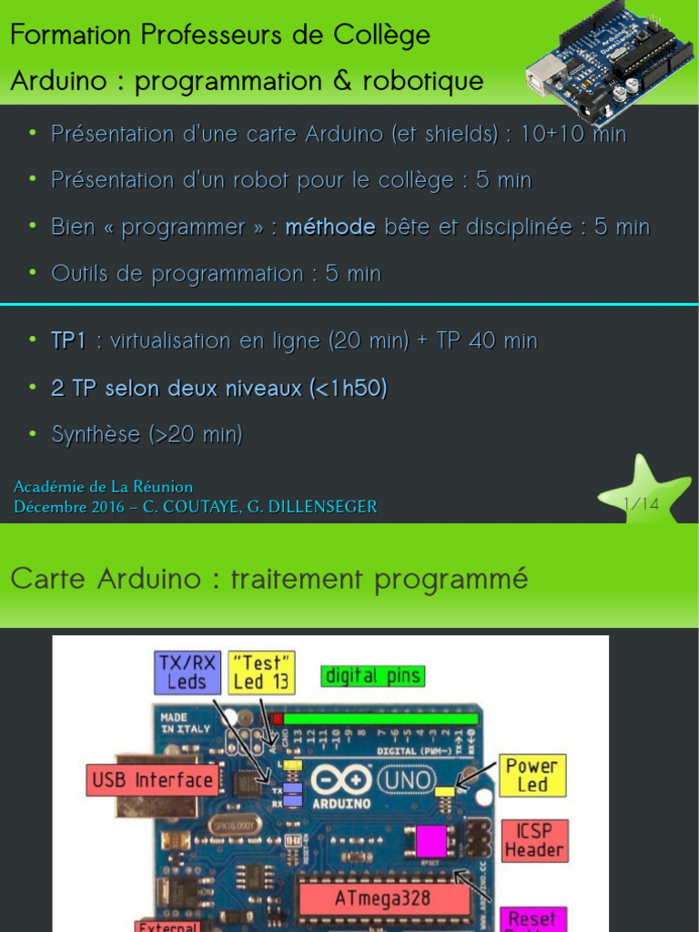 Presentation PlateformeArduino COLLEGE | PDF | Arduino | Informatique