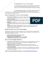 Entry Level Cover Letter Examples