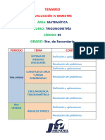 5°sec - Temario Ex Iv B - Matemática 5