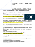 Referencias de Normativa Seguridad e Higiene Nacional