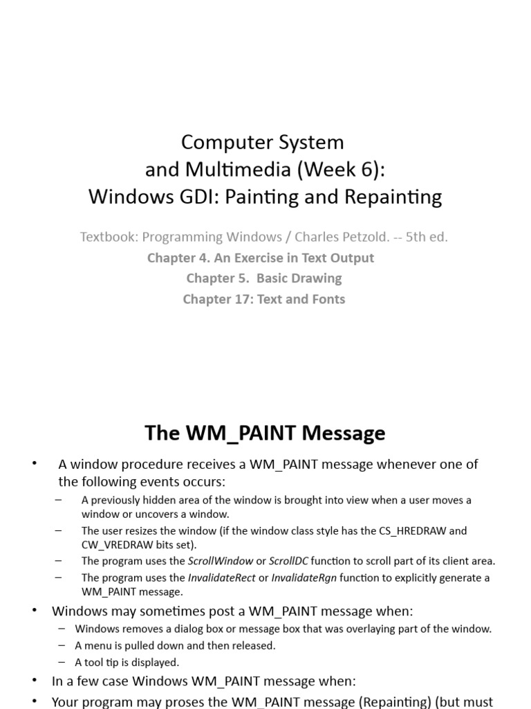 Windows GDI: Painting & Repainting | PDF | Rgb Color Model | Software